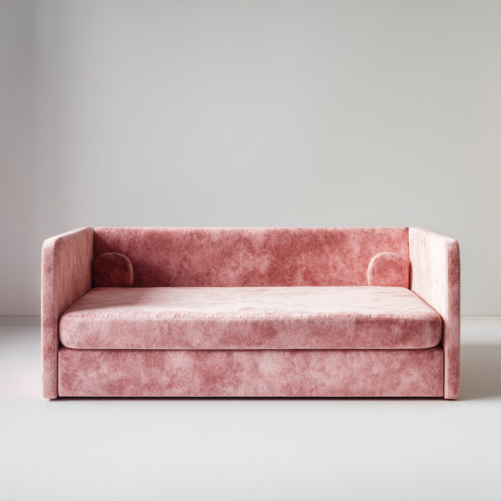 Schlafsofa Samt 200x90x85 cm - Rosa - Minimalistisches Kinderdesign