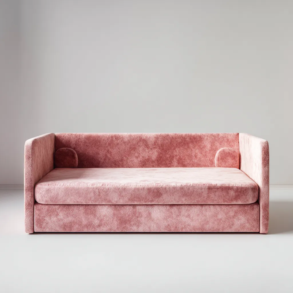 Schlafsofa Samt 200x90x85 cm - Rosa - Minimalistisches Kinderdesign