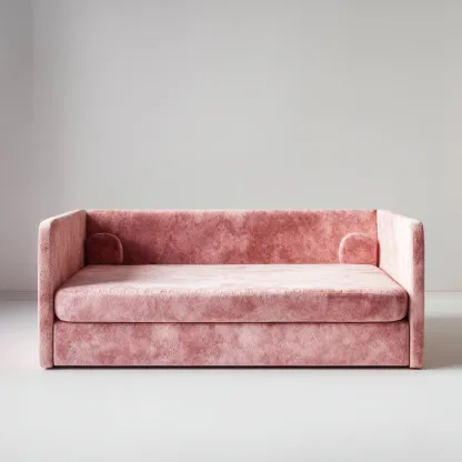 Schlafsofa Samt 200x90x85 cm - Rosa - Minimalistisches Kinderdesign