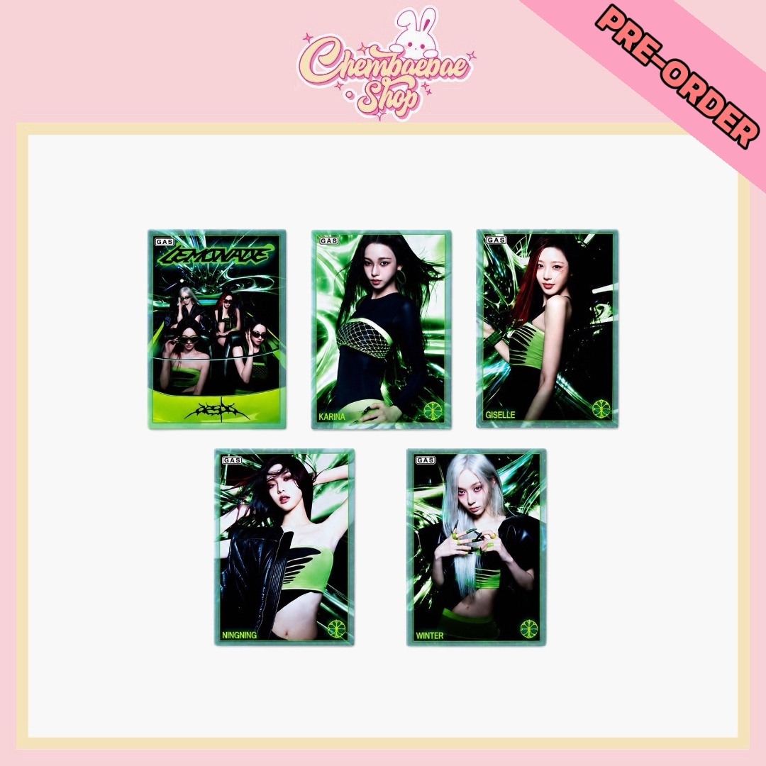 ⚠️No Refunds⚠️ AESPA GAS TRADING CARDS LEMONADE SET OF 5 COMPLEX