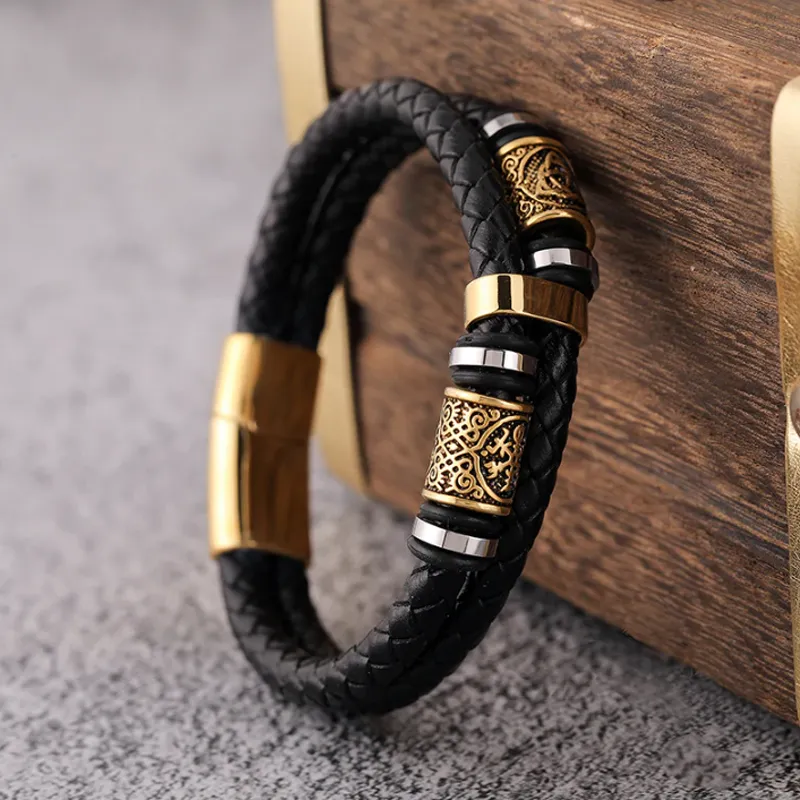 Celtic Knot and Vegvisir compass viking bracelet