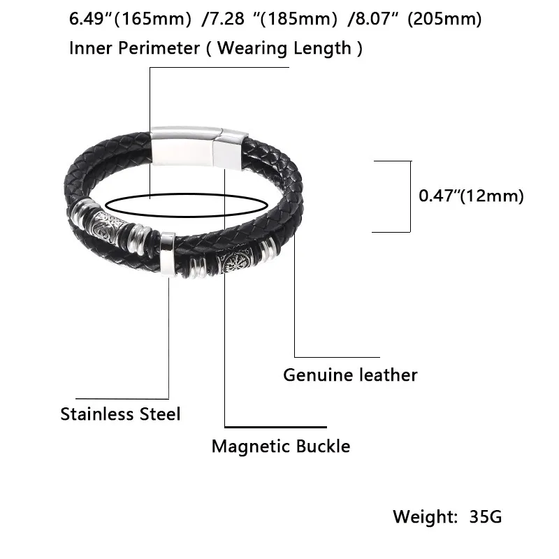 Celtic Knot and Vegvisir compass viking bracelet