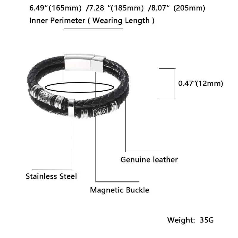 Celtic Knot and Vegvisir compass viking bracelet