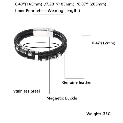 Celtic Knot and Vegvisir compass viking bracelet