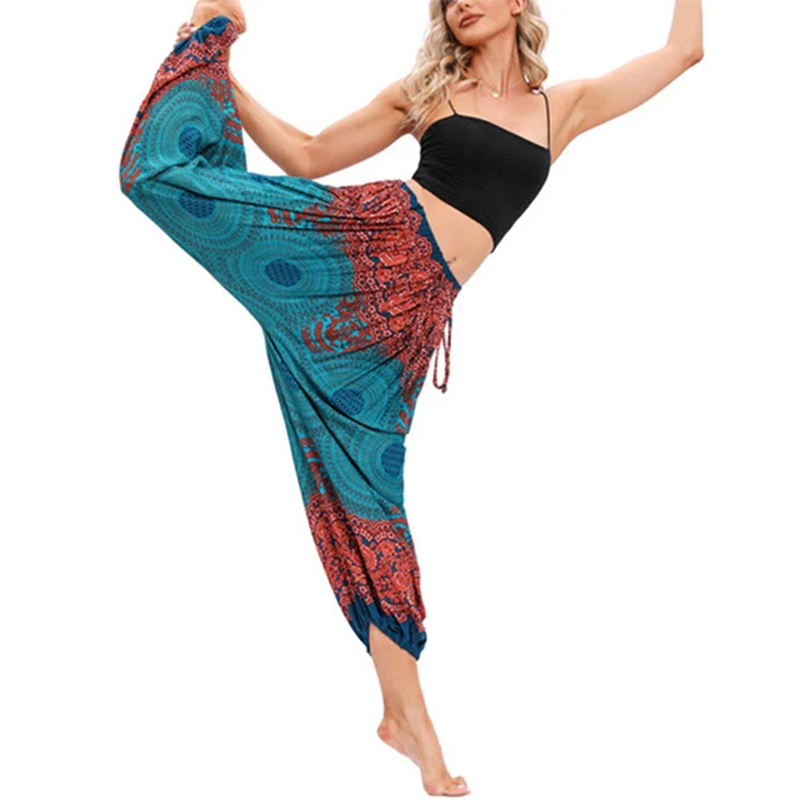 Casual Loose Compass Pattern Harem Trousers