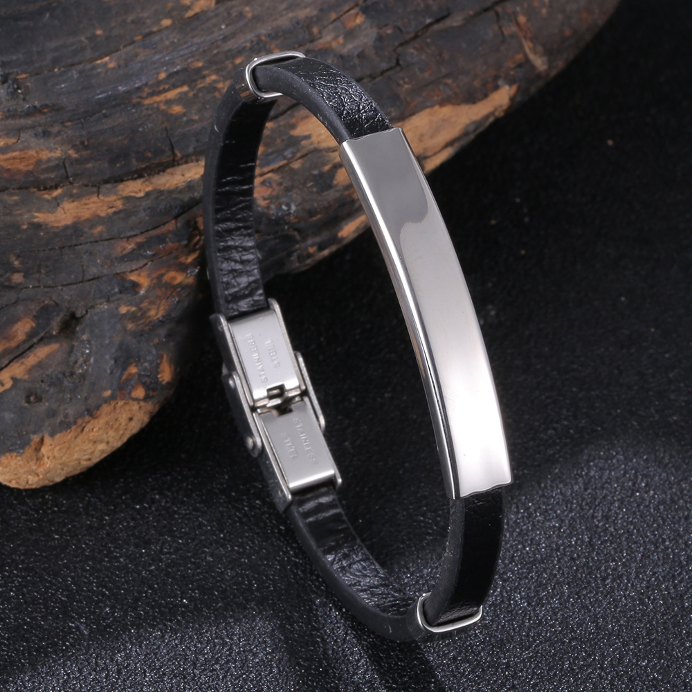Minimalist Snap Buckle Vegan Leather Bracelet