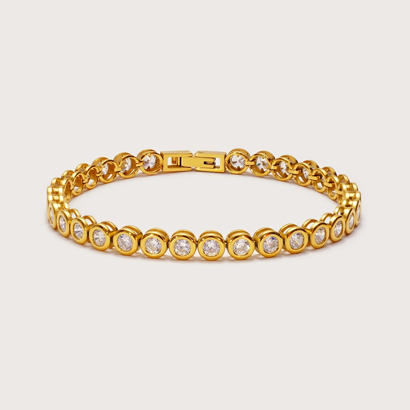 Bezel Tennis Bracelet Waterproof