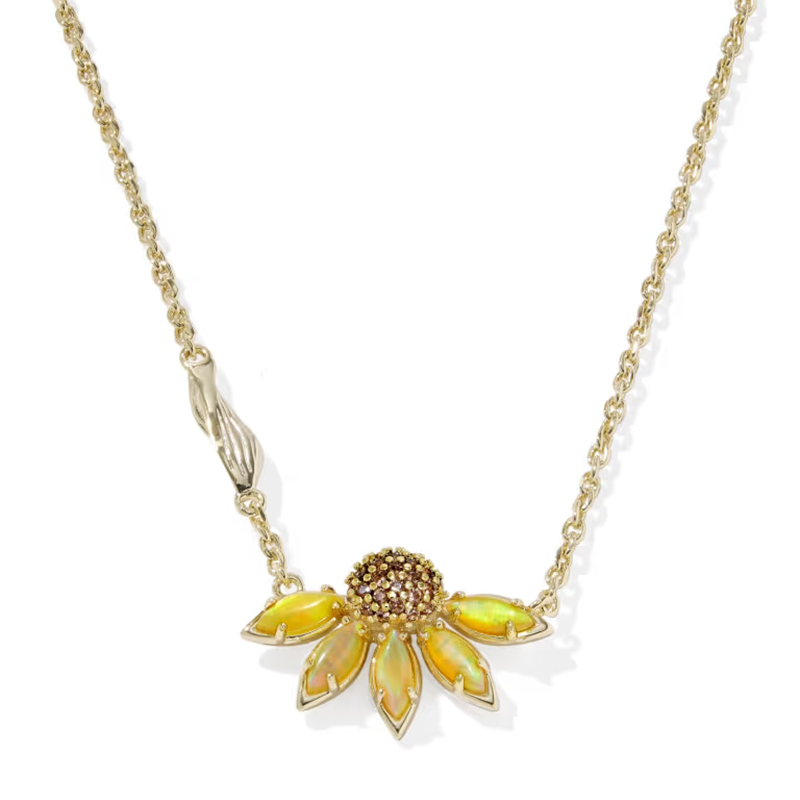 Iridescent Petal Daisy Necklace