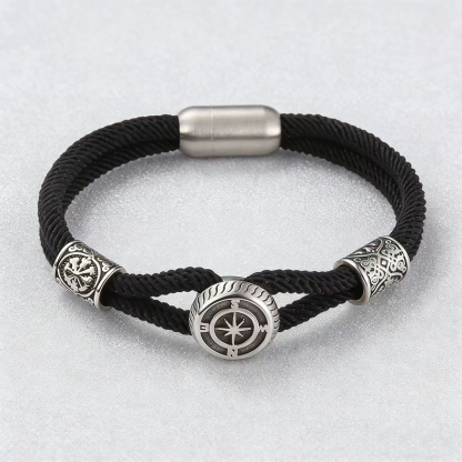 Viking Compass Nautical Rope Bracelet