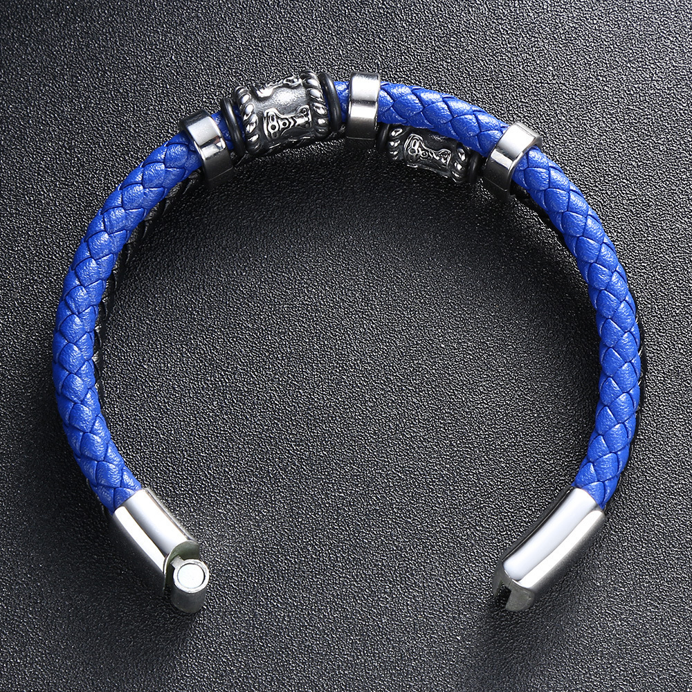 Viking Bead Leather Bracelet