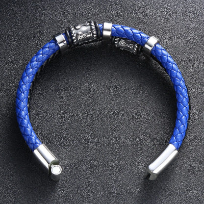 Viking Bead Leather Bracelet