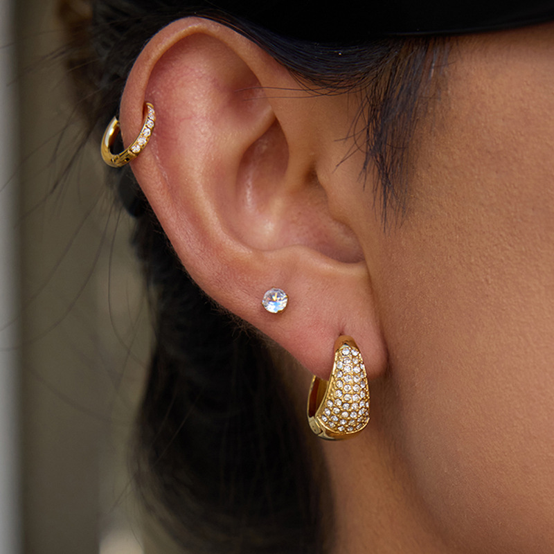 Gold Crystal Dome Huggies