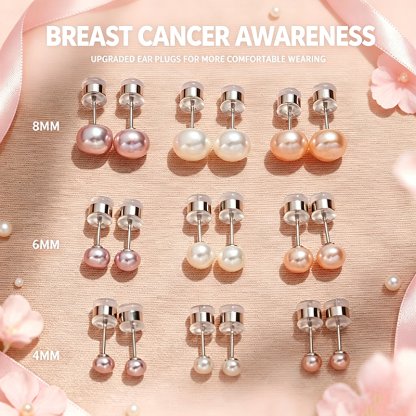 Support Breast Cancer Awareness | Freshwater Pearl Earrings | Buy 1 Get 1 Free Today