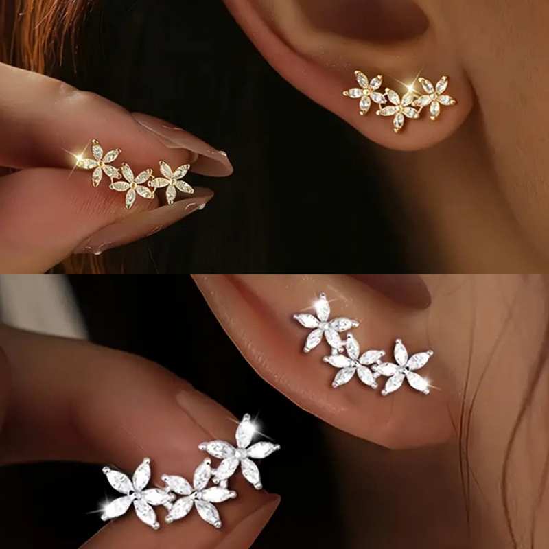 Crown Marquise Zircon Stud Earrings