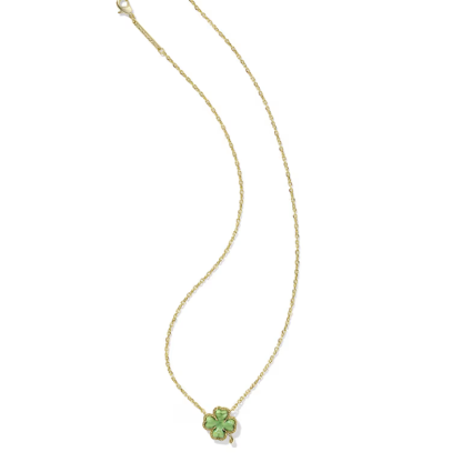 Vintage Clover Inlaid Necklace