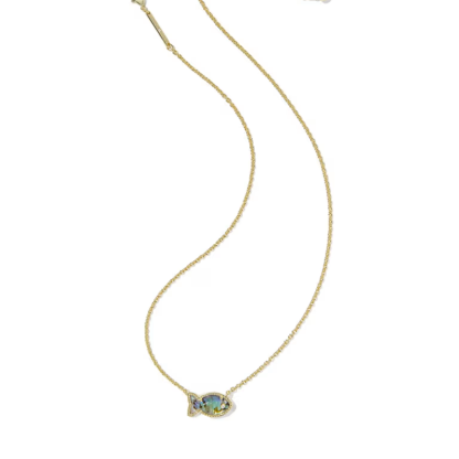 Abalone Fish Pendant Necklace