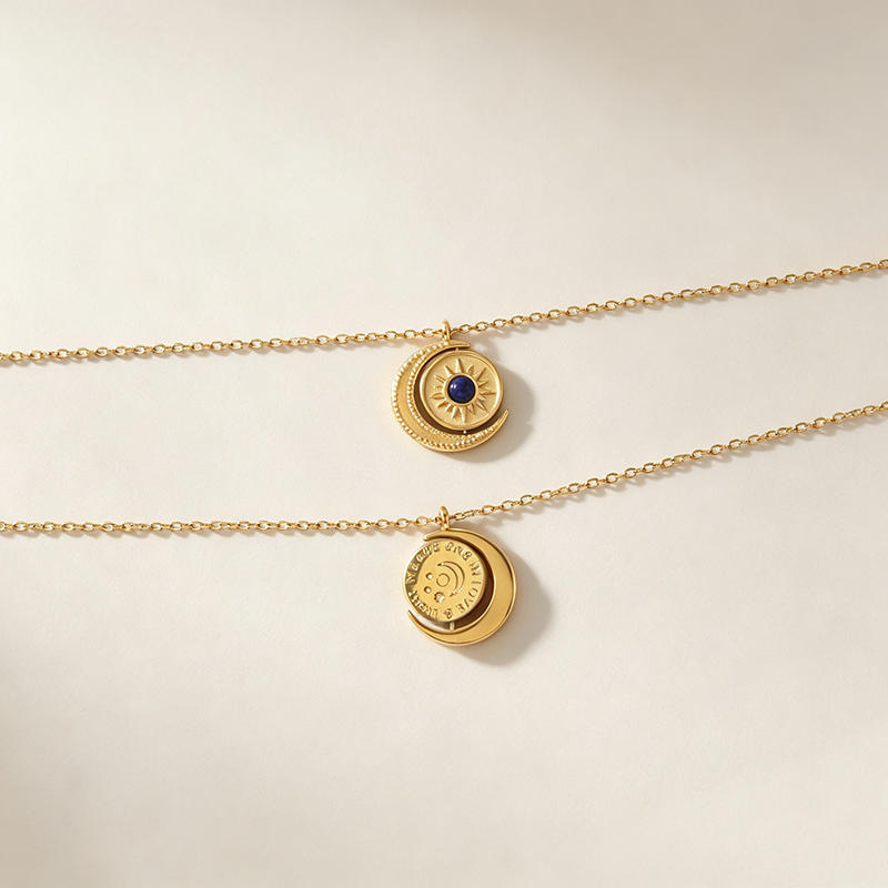 Sun & Moon Lapis Necklace