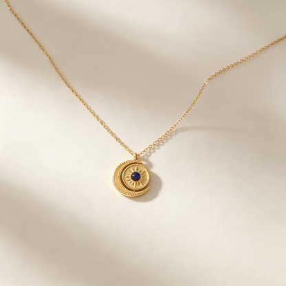 Sun & Moon Lapis Necklace