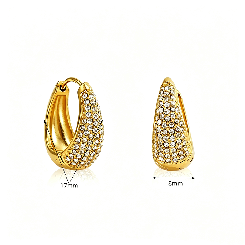 Gold Crystal Dome Huggies