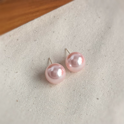 Support Breast Cancer Awareness | Hope Blush Pearl Studs / Hope Blush Pearl Clip Ear Cuffs