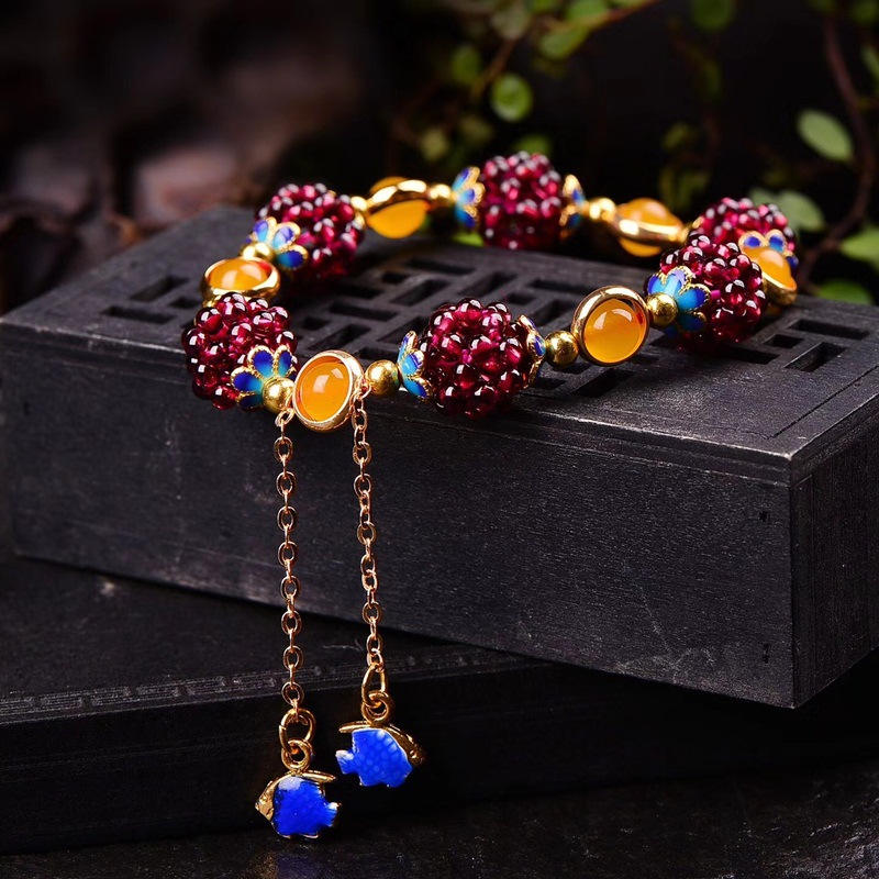 Boho Garnet Calm Bracelet