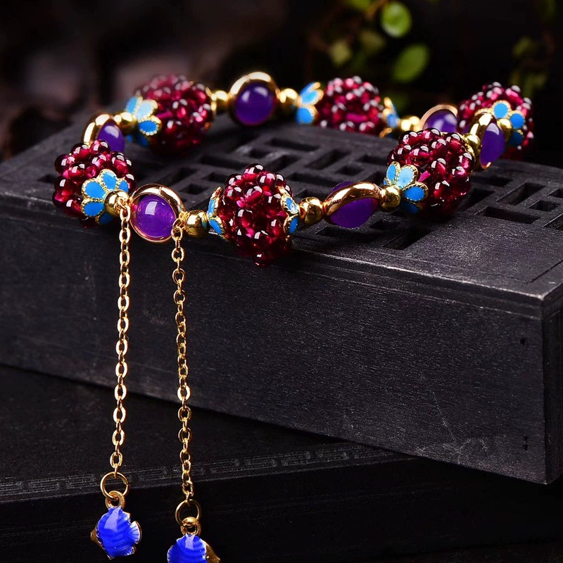 Boho Garnet Calm Bracelet