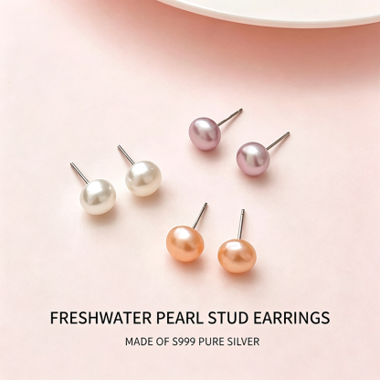 Support Breast Cancer Awareness | Freshwater Pearl Earrings | Buy 1 Get 1 Free Today