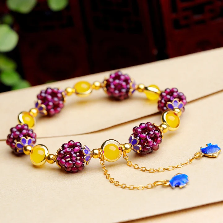 Boho Garnet Calm Bracelet