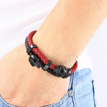 Viking Warrior Spirit Leather Bracelet