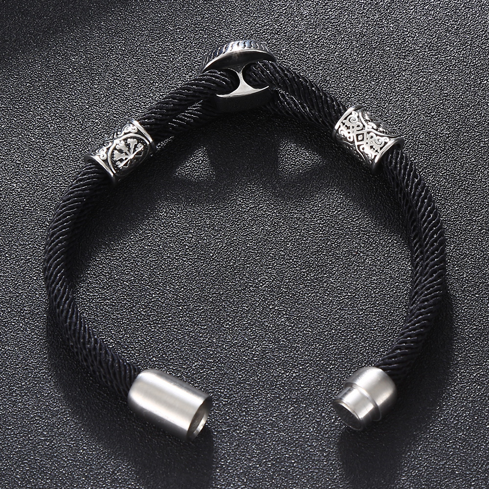 Viking Compass Nautical Rope Bracelet