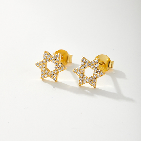 Star of David Stud Earrings