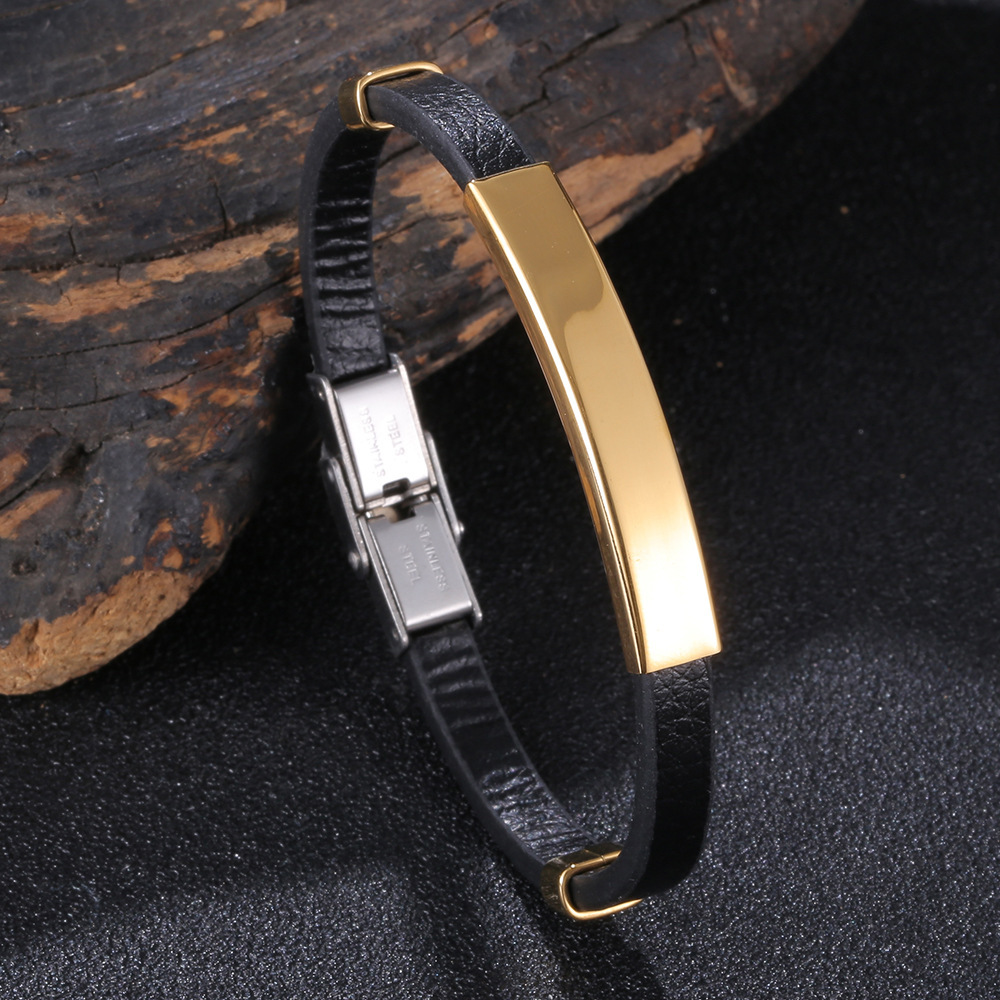 Minimalist Snap Buckle Vegan Leather Bracelet