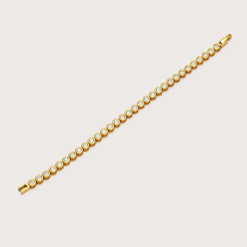 Bezel Tennis Bracelet Waterproof