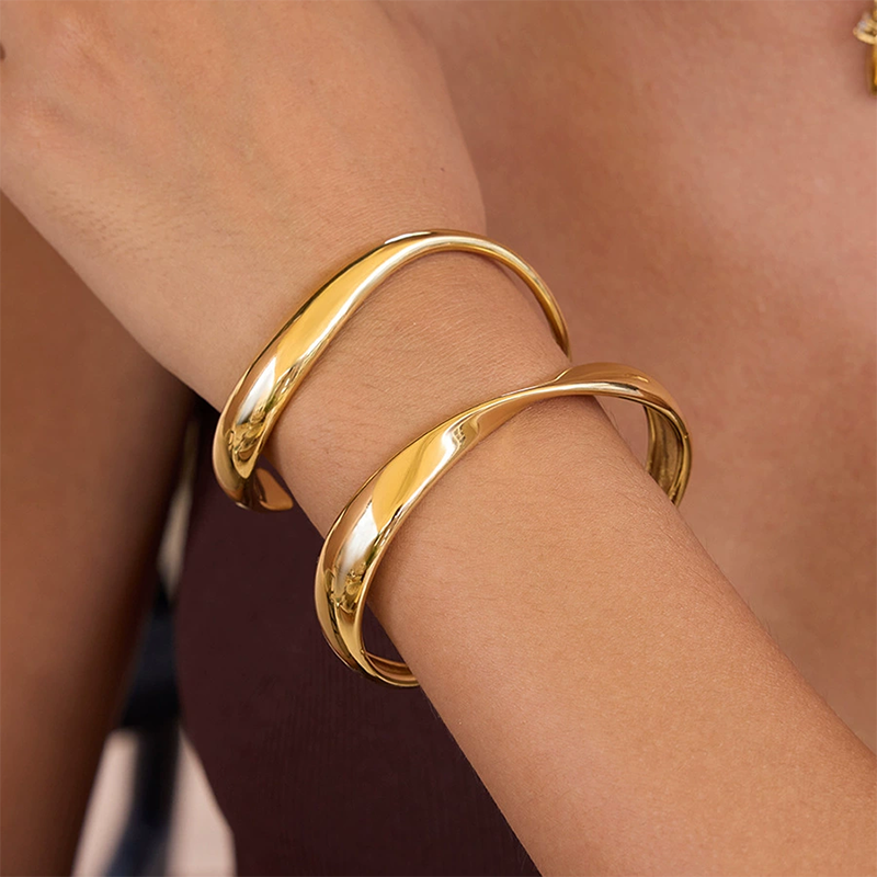 Gilded Art Open Cuff Bracelet