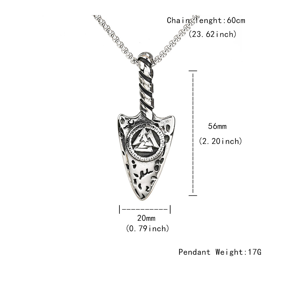 Norse Rune Spear Necklace