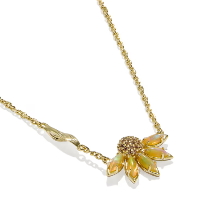 Iridescent Petal Daisy Necklace