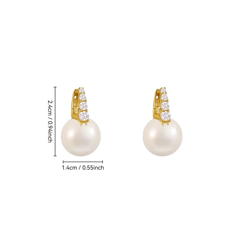 Support Breast Cancer Awareness | Luminous Zircon Pearl Drop Earrings | Buy 1 Get 1 Free Today