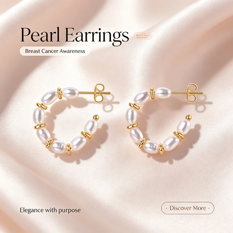 Gold Cala Pearl Hoops