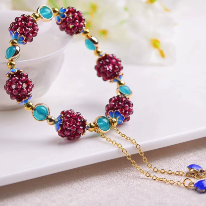 Boho Garnet Calm Bracelet