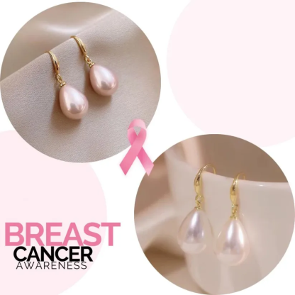 Support Breast Cancer Awareness | Hanging Pearl Drops Earrings | Buy 1 Get 1 Free Today