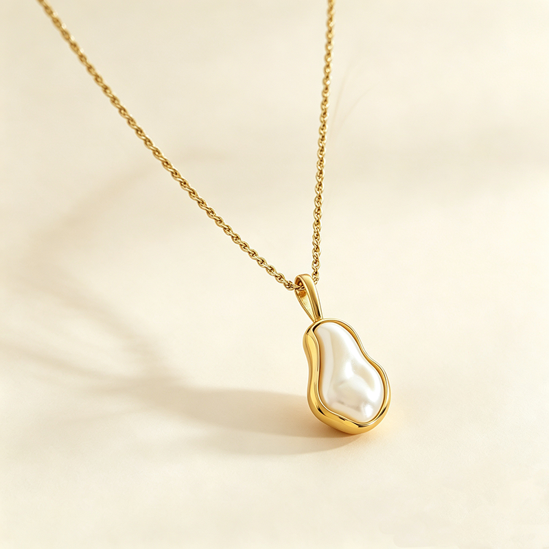 Floating Light Baroque Pearl Necklace