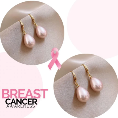 Support Breast Cancer Awareness | Hanging Pearl Drops Earrings | Buy 1 Get 1 Free Today
