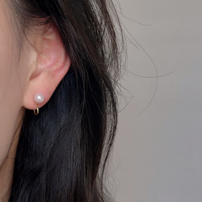 Support Breast Cancer Awareness | Hope Blush Pearl Studs / Hope Blush Pearl Clip Ear Cuffs