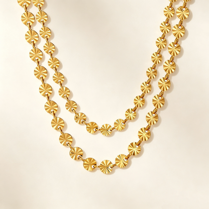 Frost Glitter Flake Necklace