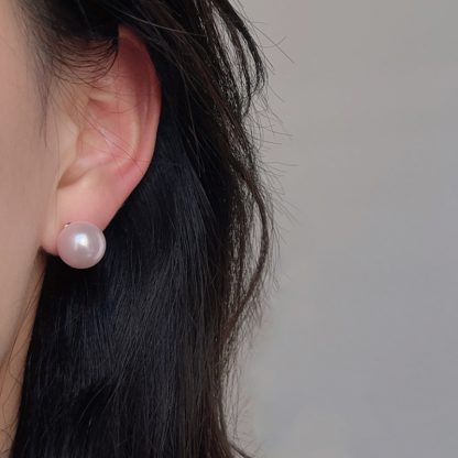 Support Breast Cancer Awareness | Hope Blush Pearl Studs / Hope Blush Pearl Clip Ear Cuffs