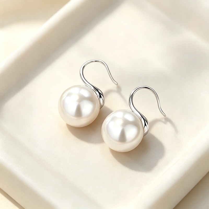 Support Breast Cancer Awareness | Pearl Swan Hook Earrings | Buy 1 Get 1 Free Today