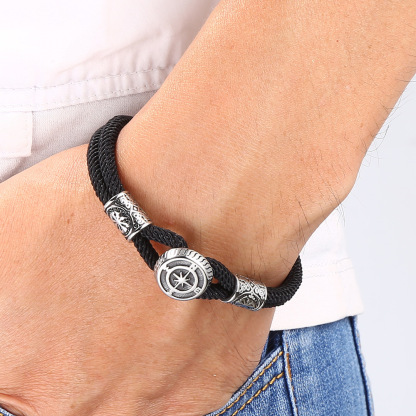 Viking Compass Nautical Rope Bracelet