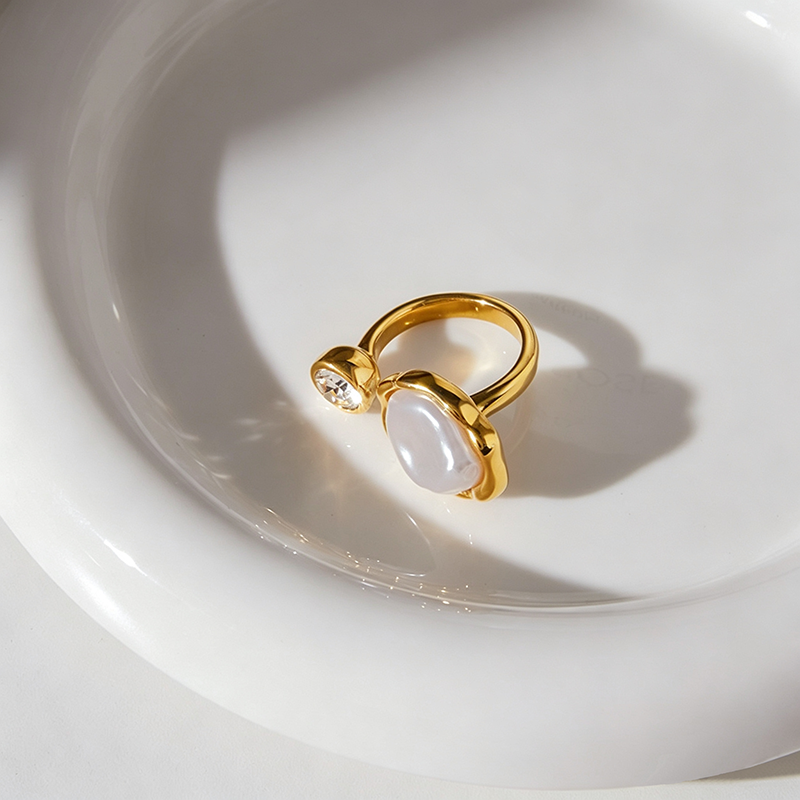 Cloud Baroque Pearl Open Ring