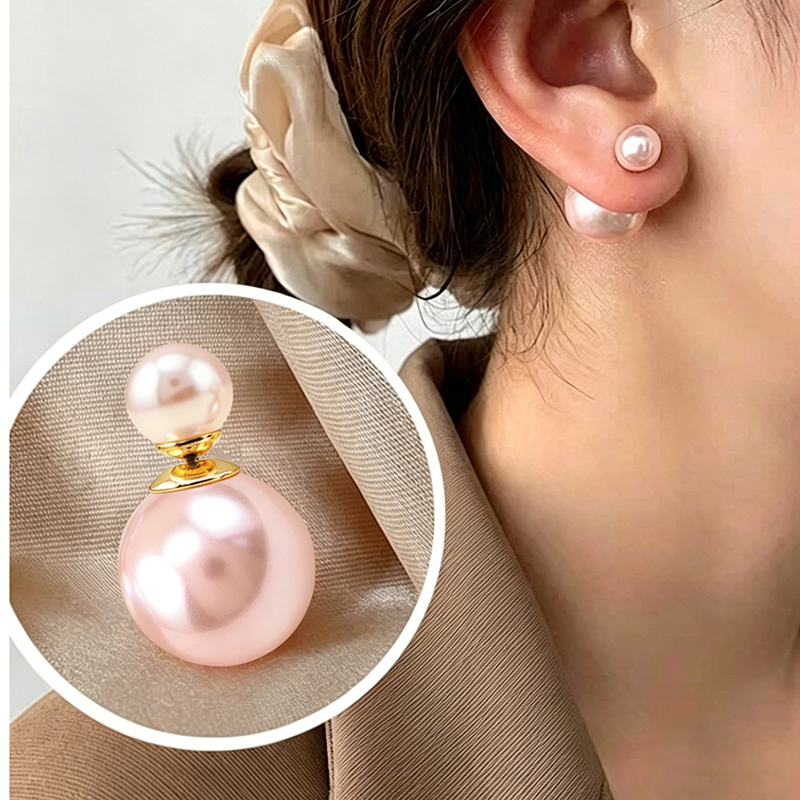 Support Breast Cancer Awareness | Hope Dual‑Size Pearl Studs | Buy 1 Get 1 Free Today