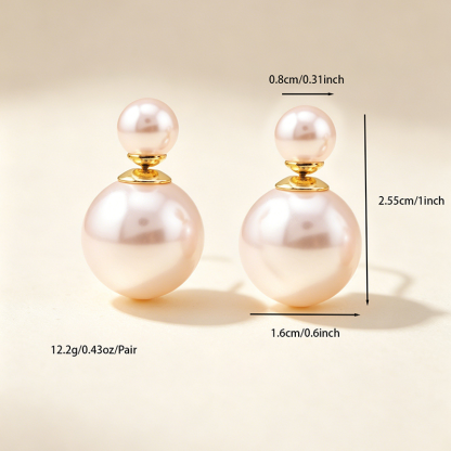 Support Breast Cancer Awareness | Hope Dual‑Size Pearl Studs | Buy 1 Get 1 Free Today